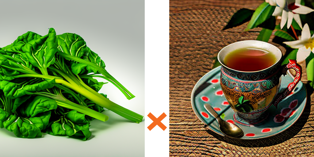 小松菜と紅茶のペペロンチーノ風パスタ