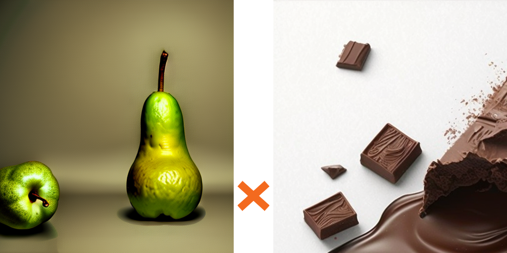 洋梨とチョコレートのメルティングポット