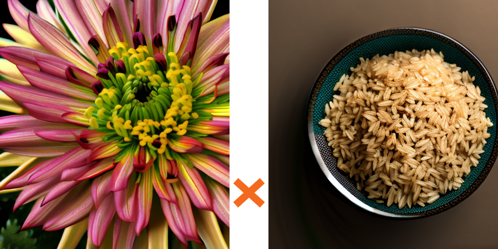 食用菊と雑穀米の和風サラダ